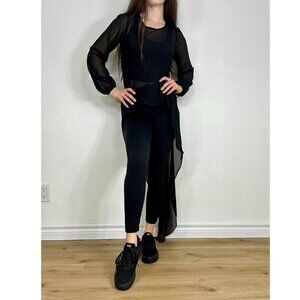 *See You Monday Black Sheer Tunic